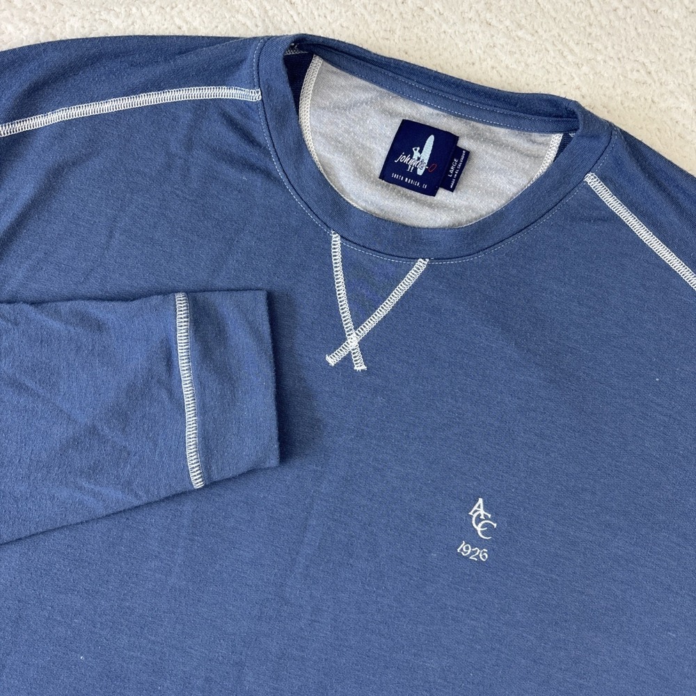 ATHENS COUNTRY CLUB x JOHNNIE-O Mens Crewneck Sweatshirt Large Stretch Terry LS